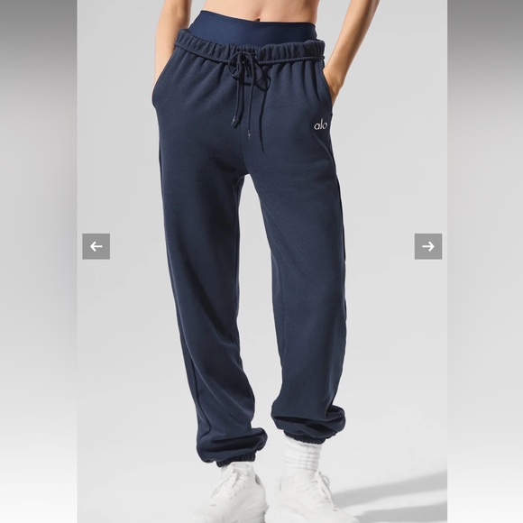 ALO Navy Accolade Joggers - Picture 2 of 3